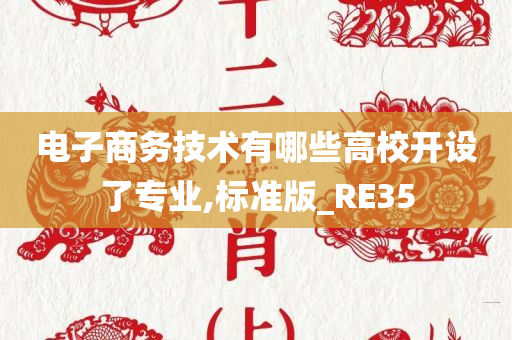 电子商务技术有哪些高校开设了专业,标准版_RE35