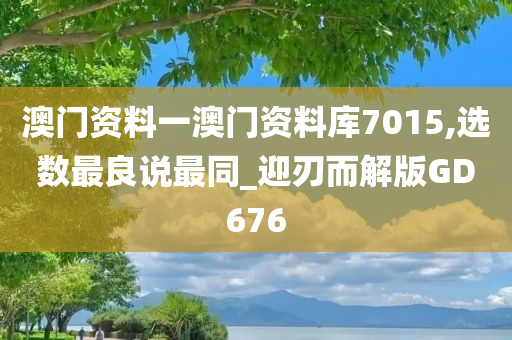 澳门资料一澳门资料库7015,选数最良说最同_迎刃而解版GD676