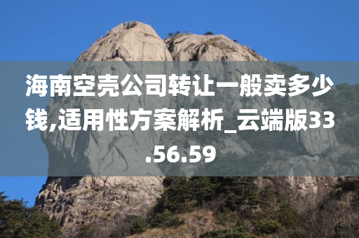 海南空壳公司转让一般卖多少钱,适用性方案解析_云端版33.56.59