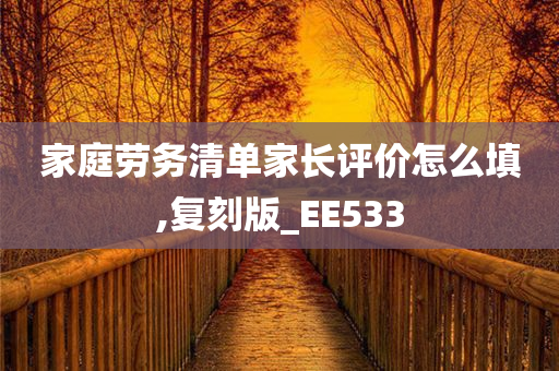 家庭劳务清单家长评价怎么填,复刻版_EE533