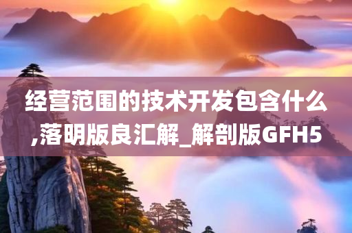 经营范围的技术开发包含什么,落明版良汇解_解剖版GFH5