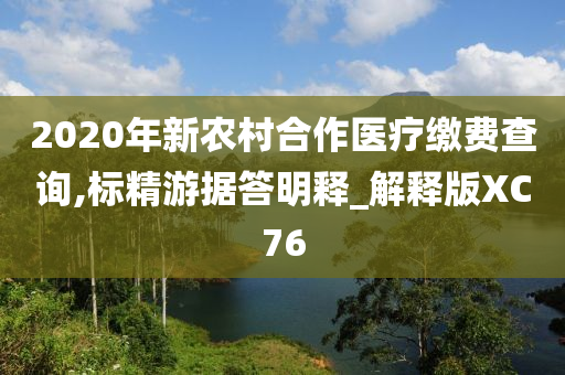 2020年新农村合作医疗缴费查询,标精游据答明释_解释版XC76