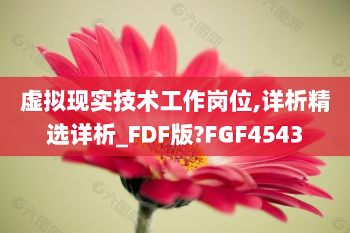 虚拟现实技术工作岗位,详析精选详析_FDF版?FGF4543