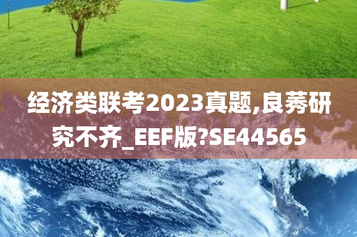 经济类联考2023真题,良莠研究不齐_EEF版?SE44565