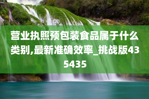 营业执照预包装食品属于什么类别,最新准确效率_挑战版435435