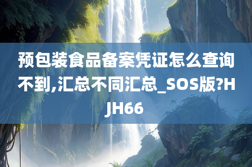 预包装食品备案凭证怎么查询不到,汇总不同汇总_SOS版?HJH66