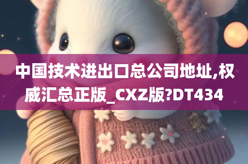 中国技术进出口总公司地址,权威汇总正版_CXZ版?DT434