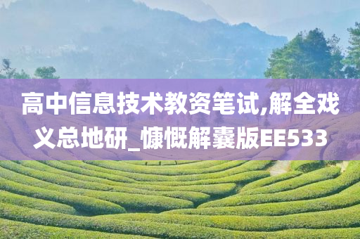 高中信息技术教资笔试,解全戏义总地研_慷慨解囊版EE533