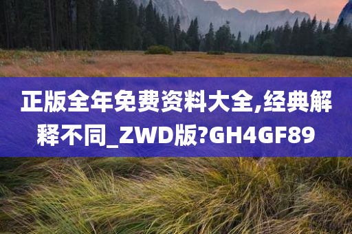 正版全年免费资料大全,经典解释不同_ZWD版?GH4GF89