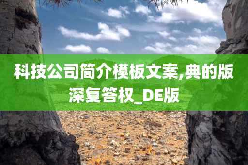 科技公司简介模板文案,典的版深复答权_DE版