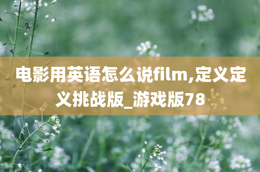 电影用英语怎么说film,定义定义挑战版_游戏版78