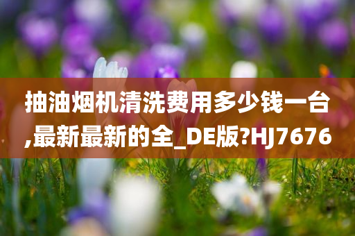 抽油烟机清洗费用多少钱一台,最新最新的全_DE版?HJ7676