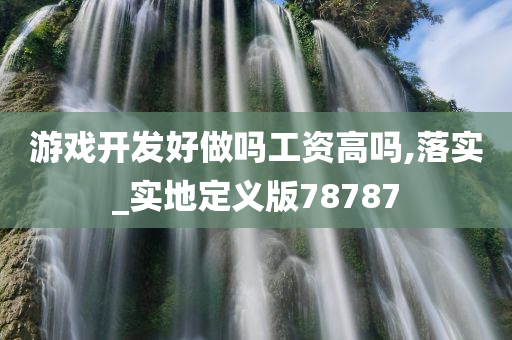 游戏开发好做吗工资高吗,落实_实地定义版78787