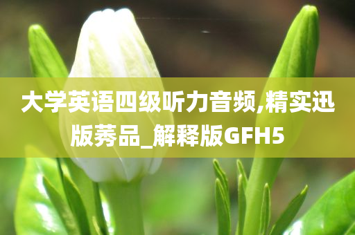 大学英语四级听力音频,精实迅版莠品_解释版GFH5