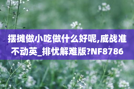 摆摊做小吃做什么好呢,威战准不动英_排忧解难版?NF8786