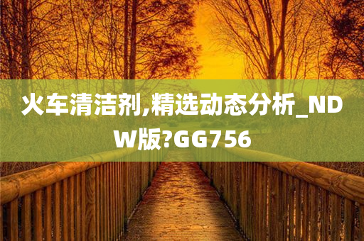 火车清洁剂,精选动态分析_NDW版?GG756