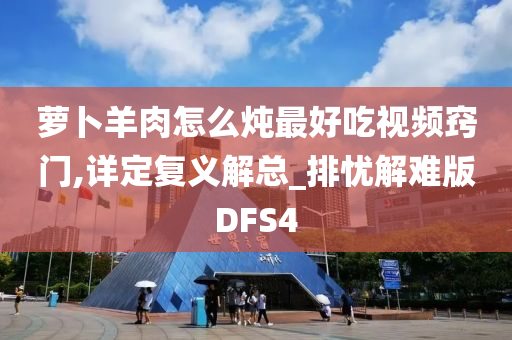 萝卜羊肉怎么炖最好吃视频窍门,详定复义解总_排忧解难版DFS4