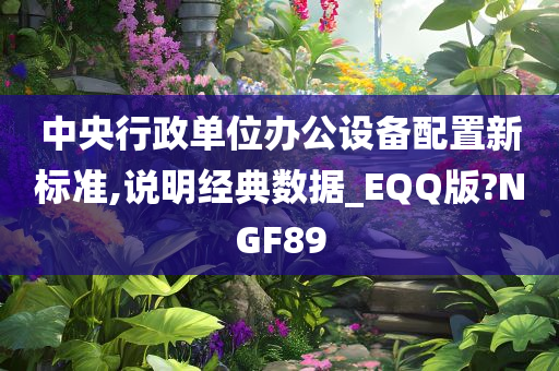 中央行政单位办公设备配置新标准,说明经典数据_EQQ版?NGF89