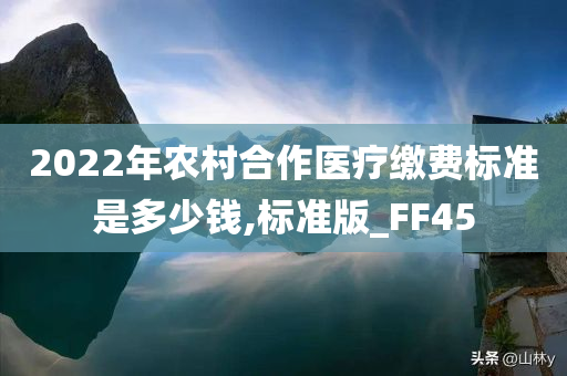 2022年农村合作医疗缴费标准是多少钱,标准版_FF45