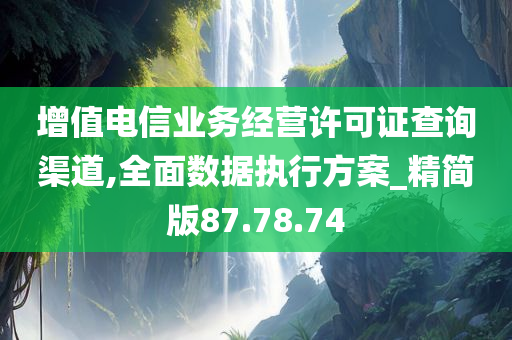 增值电信业务经营许可证查询渠道,全面数据执行方案_精简版87.78.74