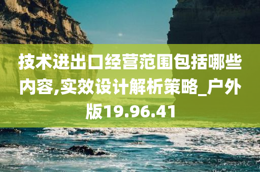 技术进出口经营范围包括哪些内容,实效设计解析策略_户外版19.96.41