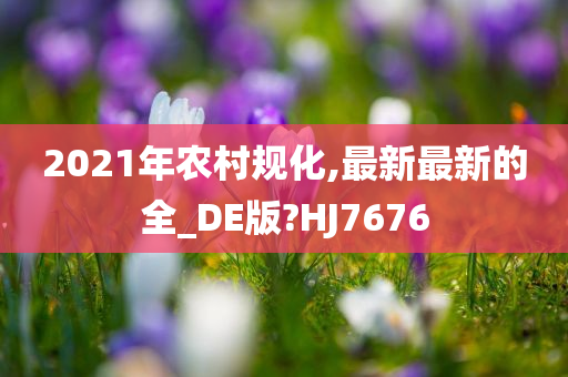 2021年农村规化,最新最新的全_DE版?HJ7676