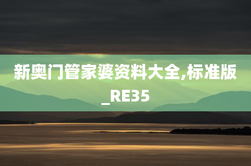 新奥门管家婆资料大全,标准版_RE35