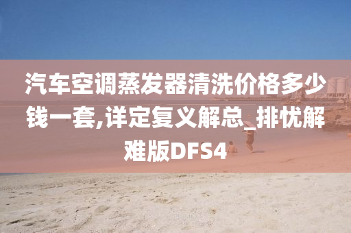 汽车空调蒸发器清洗价格多少钱一套,详定复义解总_排忧解难版DFS4