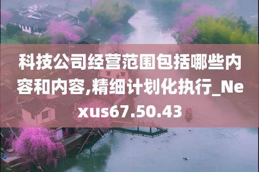 科技公司经营范围包括哪些内容和内容,精细计划化执行_Nexus67.50.43