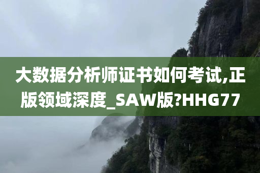 大数据分析师证书如何考试,正版领域深度_SAW版?HHG77