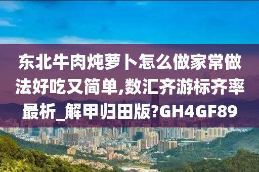 东北牛肉炖萝卜怎么做家常做法好吃又简单,数汇齐游标齐率最析_解甲归田版?GH4GF89