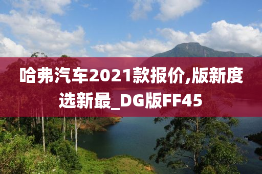 哈弗汽车2021款报价,版新度选新最_DG版FF45