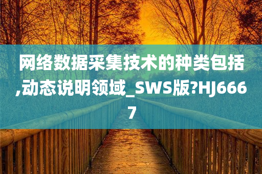 网络数据采集技术的种类包括,动态说明领域_SWS版?HJ6667