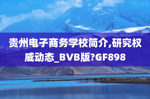 贵州电子商务学校简介,研究权威动态_BVB版?GF898