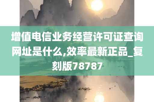 增值电信业务经营许可证查询网址是什么,效率最新正品_复刻版78787