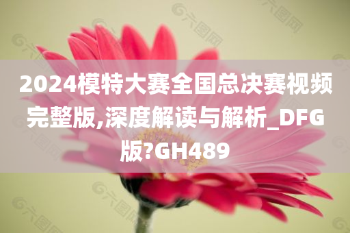 2024模特大赛全国总决赛视频完整版,深度解读与解析_DFG版?GH489