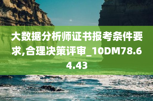 大数据分析师证书报考条件要求,合理决策评审_10DM78.64.43