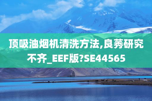 顶吸油烟机清洗方法,良莠研究不齐_EEF版?SE44565