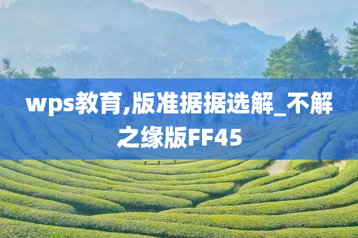 wps教育,版准据据选解_不解之缘版FF45