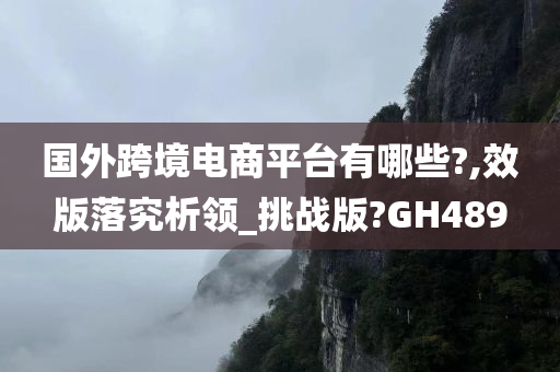 国外跨境电商平台有哪些?,效版落究析领_挑战版?GH489