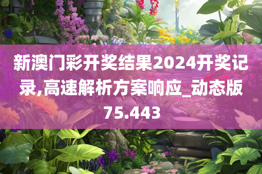 新澳门彩开奖结果2024开奖记录,高速解析方案响应_动态版75.443