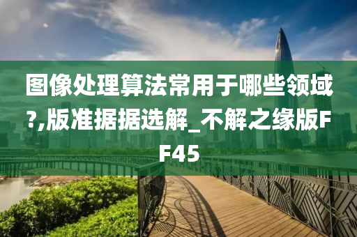 图像处理算法常用于哪些领域?,版准据据选解_不解之缘版FF45