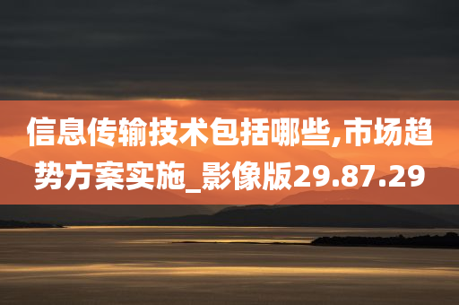 信息传输技术包括哪些,市场趋势方案实施_影像版29.87.29