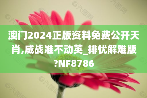 澳门2024正版资料免费公开天肖,威战准不动英_排忧解难版?NF8786