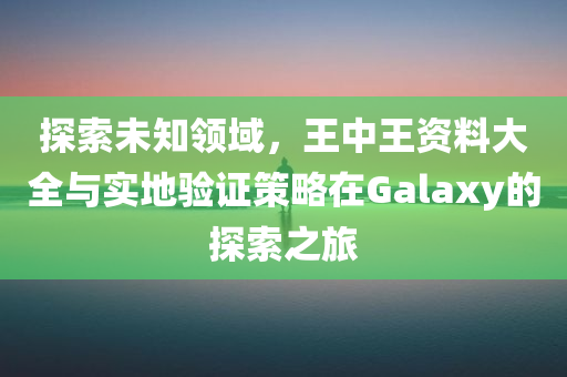 探索未知领域，王中王资料大全与实地验证策略在Galaxy的探索之旅