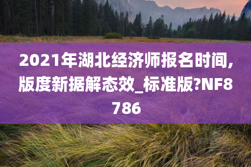 2021年湖北经济师报名时间,版度新据解态效_标准版?NF8786