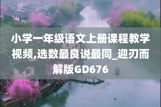 小学一年级语文上册课程教学视频,选数最良说最同_迎刃而解版GD676