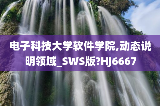 电子科技大学软件学院,动态说明领域_SWS版?HJ6667