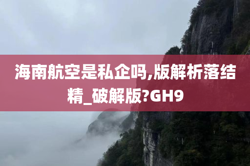 海南航空是私企吗,版解析落结精_破解版?GH9