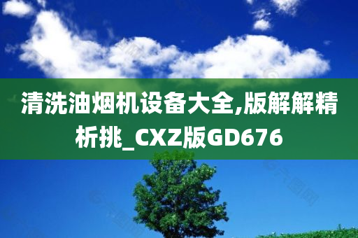 清洗油烟机设备大全,版解解精析挑_CXZ版GD676